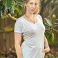 Image of white Rivet Patterns Daisy Dolman short sleeve top