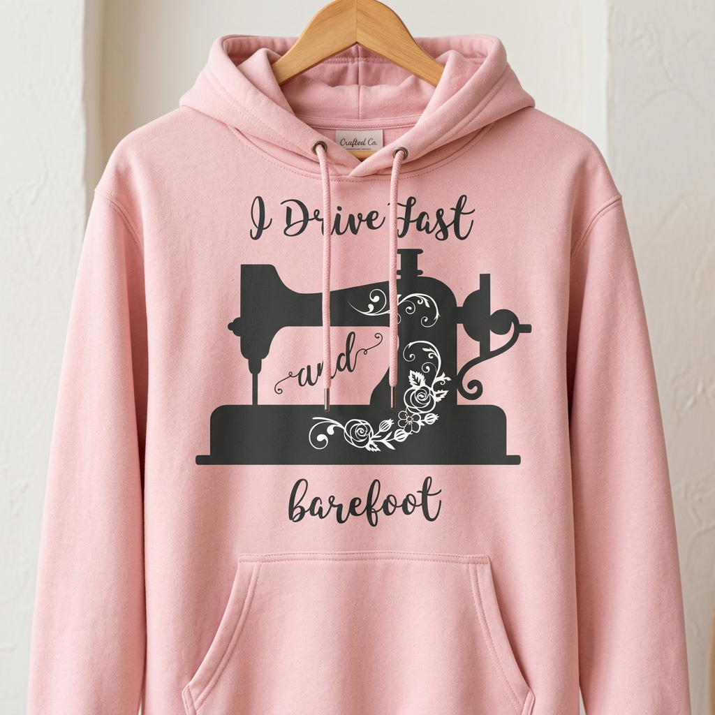 SVG DXF I Drive Fast and Barefoot Cut File