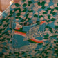 Image of blue rainbow Rivet Patterns Wave Top Tote inside pocket