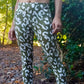 Image of green and white Rivet Patterns Foxglove Leggings capri length
