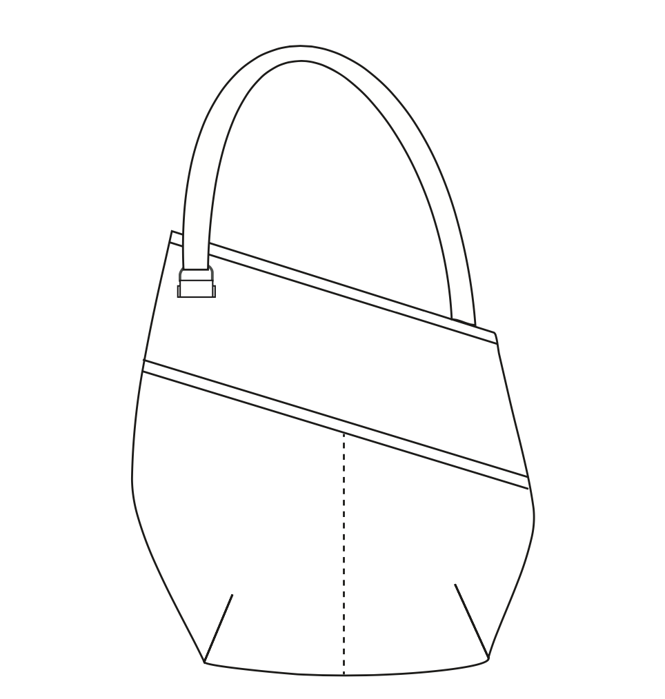 Line drawing of Rivet Allegro Crossbody Bag
